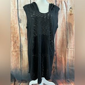 Black sheet beach cover up - XL